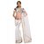 Elegant Bollywood Design White Net Saree With Unstitched Blouse