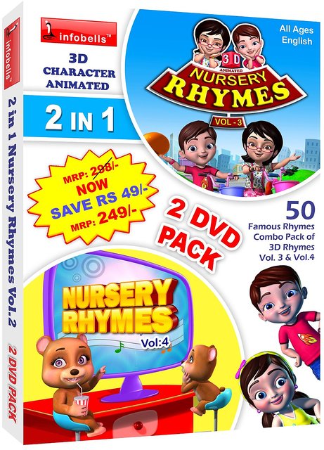 Buy Infobells 2 In 1 Nursery Rhymes Vol.2 Dvd Pack Online @ ₹249 from ...