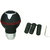 Takecare Black Stainless Steel  Leather Gear Knob For Honda Amaze