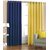 Geo Nature Navy Blue And Yellow Polyster Door Curtains Set Of 2 (G2CR7F-41)
