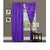Geo Nature Purple Polyster Eyelet Window Curtains Set Of 2 Size 4X5 (G2CR5F-25)