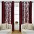 Geonature Maroon Kolavery Polyster Door Curtains Set Of 4 Size 4x7 (G4CR7F-52)