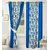 Geonature Blue Kolavery Polyster Door Curtains Set Of 4 Size 4x7 (G4CR7F-75)