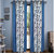 Geonature Blue Kolavery Polyster Door Curtains Set Of 4 Size 4x7 (G4CR7F-81)