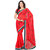Chetna Fashion Red Pure Chiffon Saree