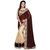 Designer marron saree