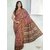 Red Cotton Graphic print Saree