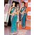 Deepika Padukone Rama Two Tone Net  hieght strong Saree