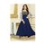 Blue Georgette Semi Stitched Suit