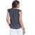 The Office Walk Sleeveless Frill Wave Grey Top