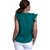 The Office Walk Sleeveless Frill Wave Green Top