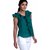 The Office Walk Sleeveless Frill Wave Green Top