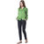 The Office Walk Ruffled Sleeve Green Shirt