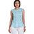The Office Walk Soft Cotton Blue Top With Lace