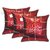 Zikrak exim shining lace cushion cover red set of 3 pcs (12 x 12 inches)