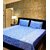 Geonature cotton Sky Blue double badsheet with 2 pillow cover (G1BED-187)