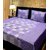 Geonature cotton Purple double badsheet with 2 pillow cover (G1BED-236)