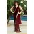 zareen khan maroon velvet pallu saree