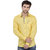 Seven Stitches Mens Cotton Linen Yellow Slim Fit Shirts