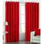 Geonature Red Polyster Door Curtains Set Of 4 Size 4x7 (G4CR7F-109)