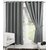 Geonature Grey Polyster Door Curtains Set Of 4 Size 4x7 (G4CR7F-112)
