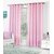 Geonature Baby Pink Polyster Door Curtains Set Of 4 Size 4x7 (G4CR7F-120)