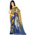 Sanskar Saree Georget Elegant Blue Mastard Printed Saree For Women