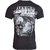 Avenster Mens Black Graphic Print 100% Cotton Round Neck T-Shirt