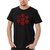 Craftees Mens Black Graphic Print Cotton Lycra Round Neck T-Shirt