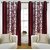 Geonature Maroon Kolavery Polyster Door Curtains Set Of 4 Size 4x7 (G4CR7F-152)