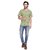 SBA Green And Yellow Color Printed Casual Shirt