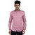 Independence Mens Pink Solid Formal Shirt