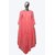 Rumourss A-Line Pink Cotton Plain Long Slim Fit Kurtas For Women