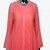 Rumourss A-Line Pink Cotton Plain Long Slim Fit Kurtas For Women