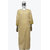 Rumourss A-Line Beige Cotton Printed Long Slim Fit Kurtas For Women