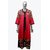 Rumourss A-Line Red Cotton Printed Long Slim Fit Kurtas For Women
