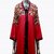 Rumourss A-Line Red Cotton Printed Long Slim Fit Kurtas For Women