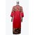 Rumourss A-Line Red Cotton Printed Long Slim Fit Kurtas For Women