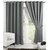 Geonature Grey polyster Eyelet Door Curtains Set Of 6 Size 4X7 (G6CR7F-12)