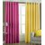 Geonature Rani Pink  Yellow polyster Eyelet Door Curtains Set Of 6 Size 4X7 (G6CR7F-39)