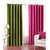 Geonature Green And Rani Pink polyster Eyelet Door Curtains Set Of 6 Size 4X7 (G6CR7F-48)