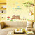 Vinyl Girl Swinging On Branch With Cute Cats Wall Sticker (Set Of 10 )