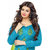 Khushali Embroidered Cotton Dress Material (Sky Blue,Parrot Green)