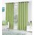 Geonature Green polyster Eyelet Door Curtains Set Of 6 Size 4X7 (G6CR7F-128)