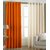Geonature Orange And Cream polyster Eyelet Door Curtains Set Of 6 Size 4X7 (G6CR7F-143)