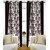 Geonature Black Kolavery polyster Eyelet Door Curtains Set Of 6 Size 4X7 (G6CR7F-184)