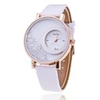 Women Wadding New Leather Dimond Dial White Girls watch