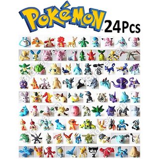 Buy 24 Pcs Set RANDOM DESIGN Size 2 - 3 CM Pokemon PVC Mini Action ...
