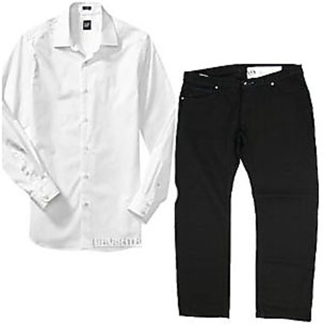 Formal White Shirt + Black Jeans