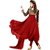 Clickedia Womens Faux Georgette Dress Material (Red Laheri SuitRed)